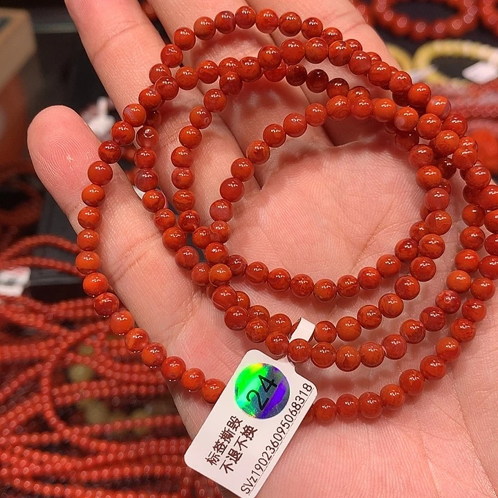 月***上南红玛瑙未镶嵌手链