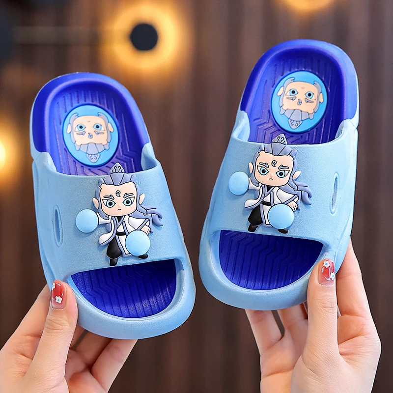 儿童拖鞋哪吒男童室内防滑软底凉拖鞋宝宝居家男孩外穿浴室洗澡
