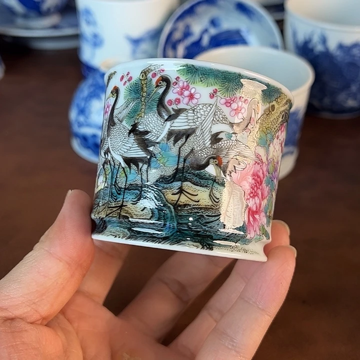 初****瓷片景德镇全手工手绘陶瓷