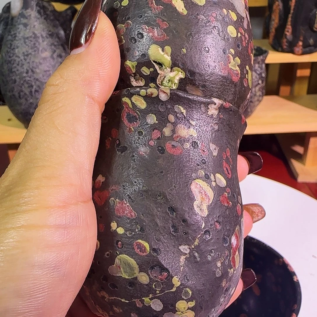 蓉***亿梅花玉红绿花杯子