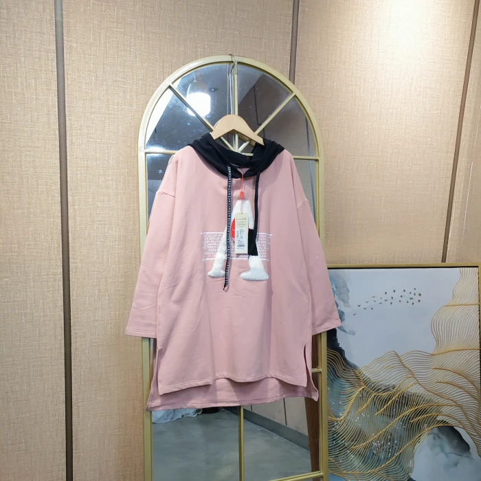 BG254孕妇粉色卫衣100-140小脏