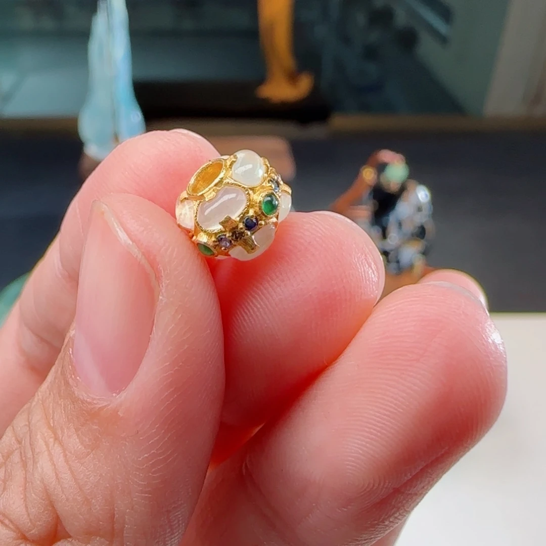 【闪购商品】翡翠颈饰18K金镶嵌堯