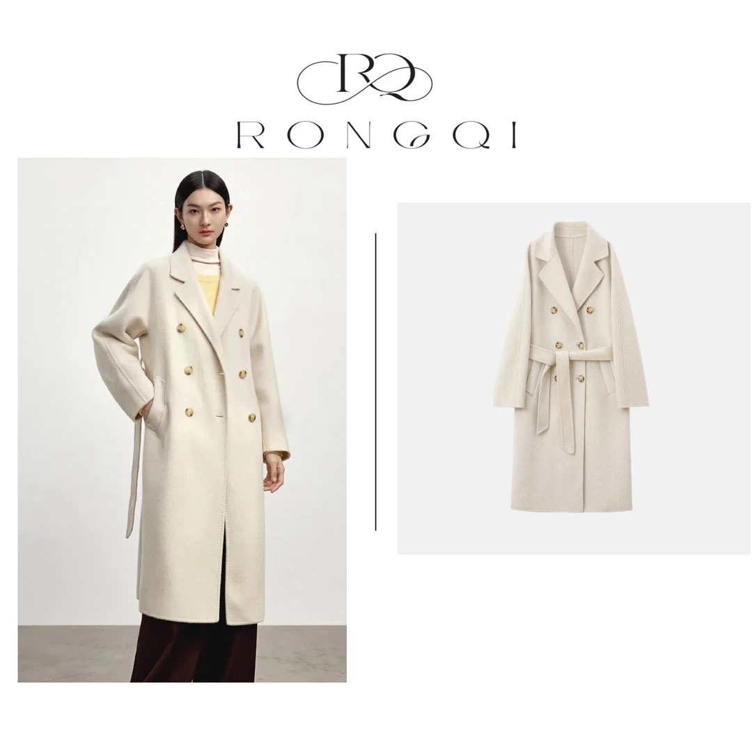 “白月光"【绒起】秋冬新款山羊绒绵羊毛双面大衣百搭毛呢外套RM801