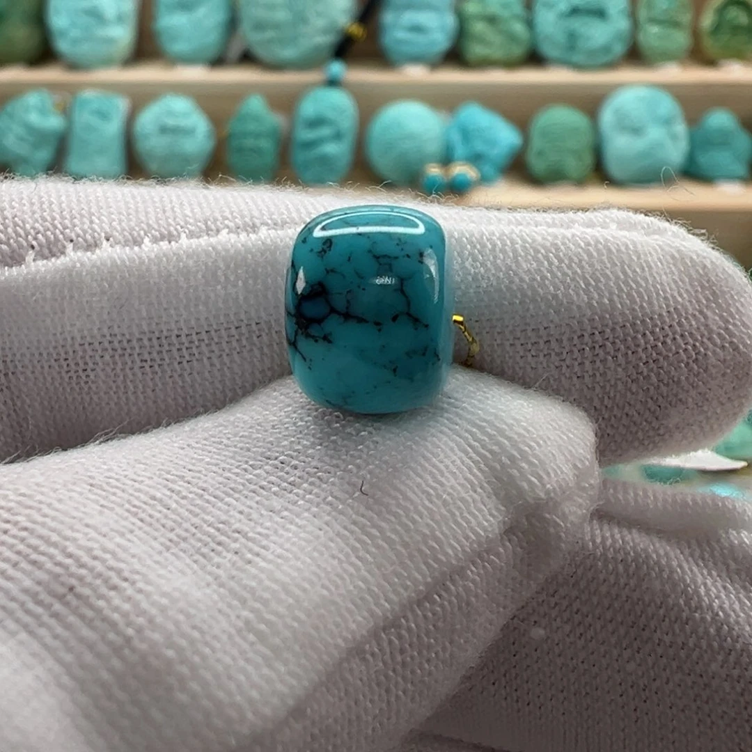 未镶嵌绿松石老型珠10.1x7.9mm