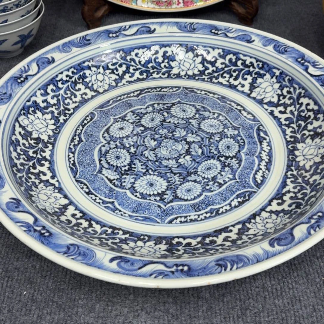 证***坊陶摆件瓷器工艺品摆件青花