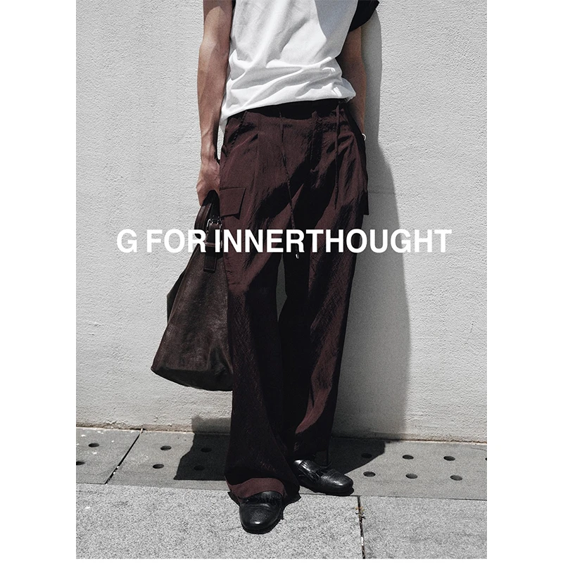 G FOR INNERTHOUGHT|獨家定制微光缎感干爽薄挺工装夏季百搭神裤