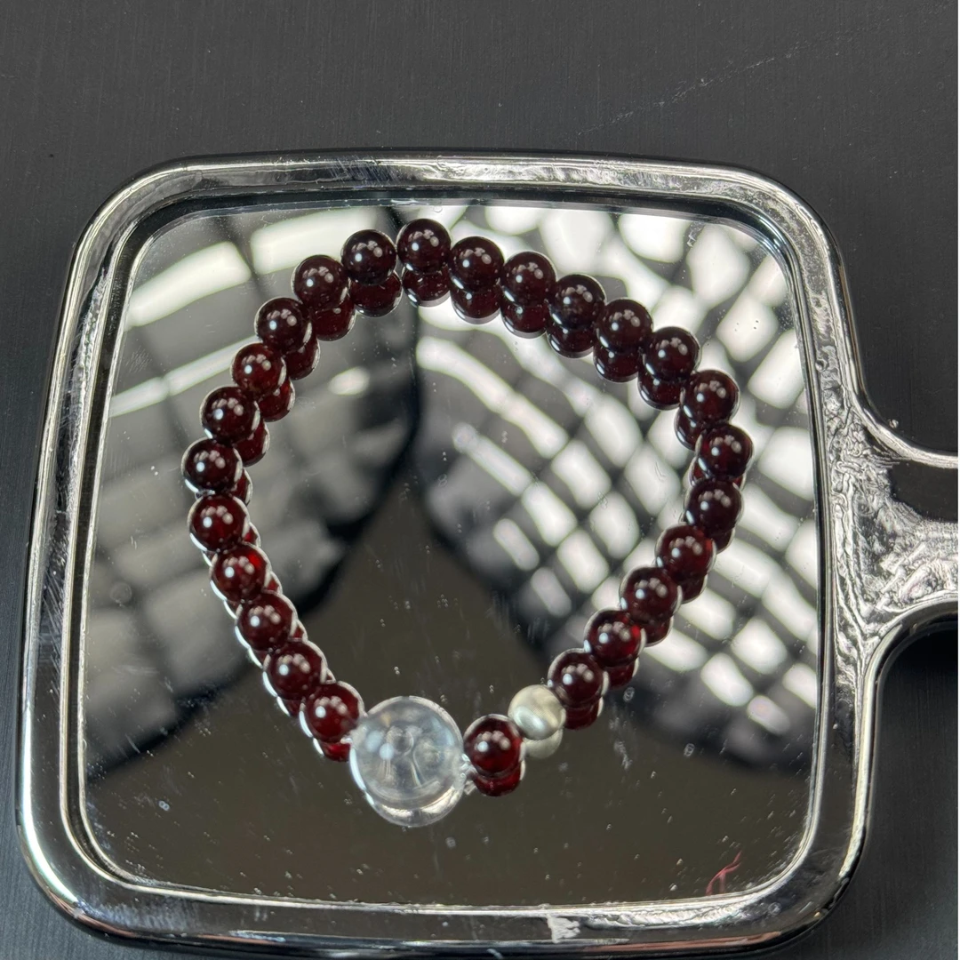 A887 原创石榴石手链6mm+多样性发一