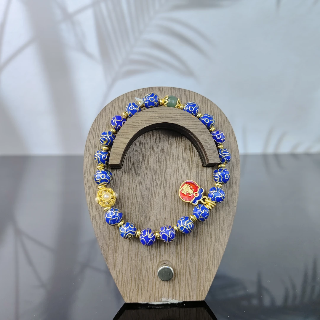 N和田玉掐丝珐琅手串2200