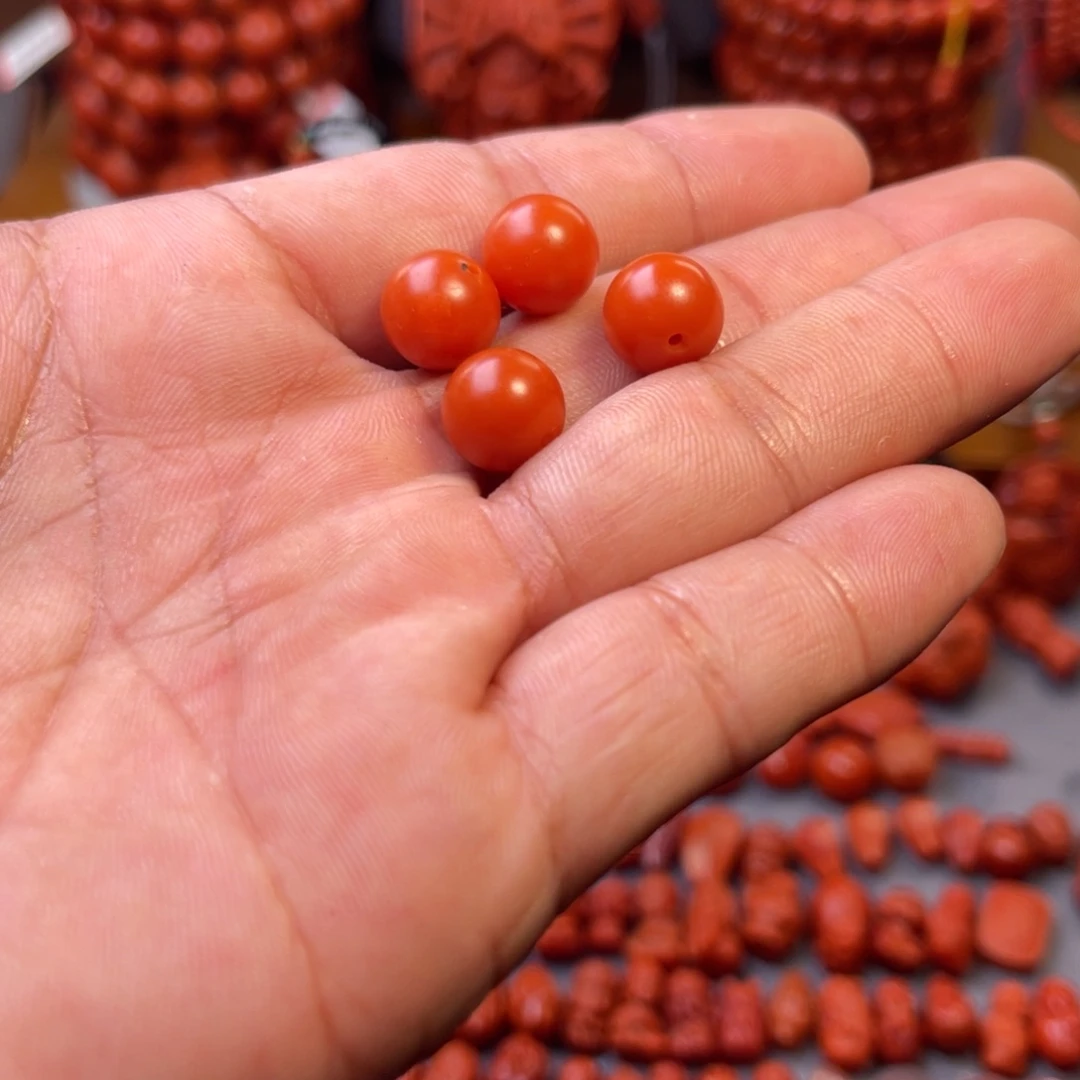 南红玛瑙未镶嵌保山精工圆珠卡10➕多样性发货其中一件