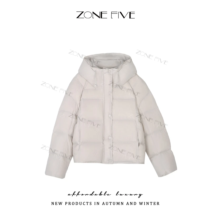 【zonefive】90%高品质白鹅绒短款泡芙加厚时尚冬季羽绒服