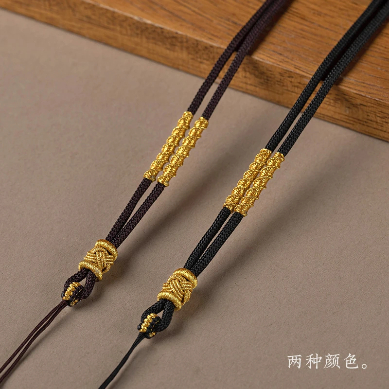 原创八宝罗盘项链佛头配饰复古风唐卡无事牌手工吊坠平安扣挂绳