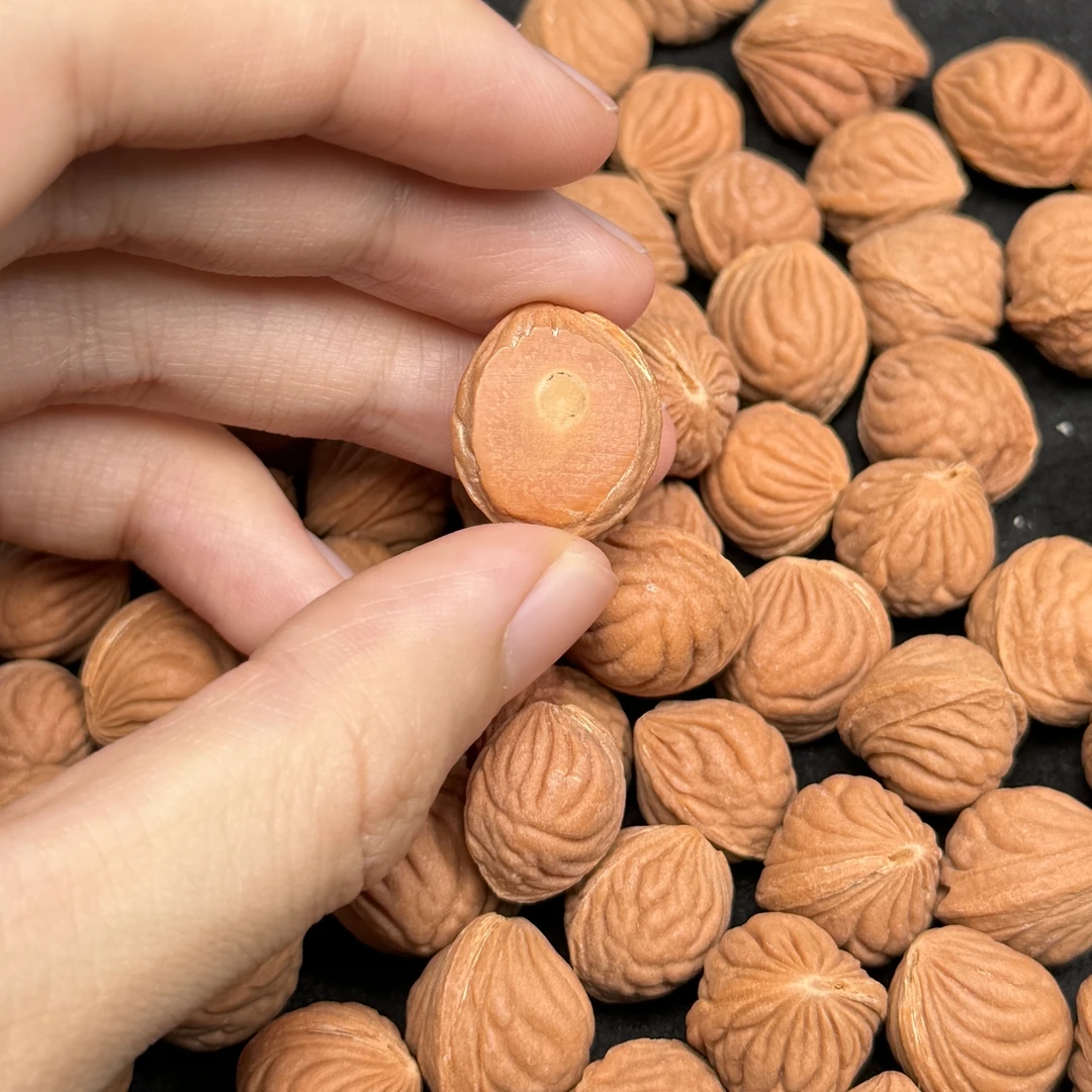 1号【雕刻料散籽肚尺寸11-12MM和13-14MM左右】秦岭龙纹桃核不打孔