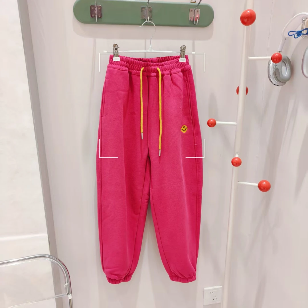 B302 女童儿童冬季加绒加厚卫裤运动裤纯色百搭休闲裤长裤保暖