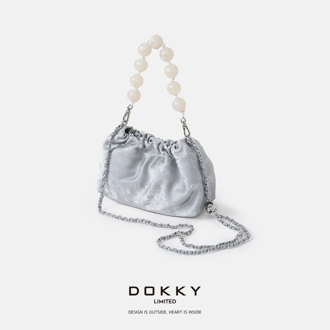 Dokky「珠玉福袋包」高定头层牛皮.国风暗纹斜挎手提包LD0176