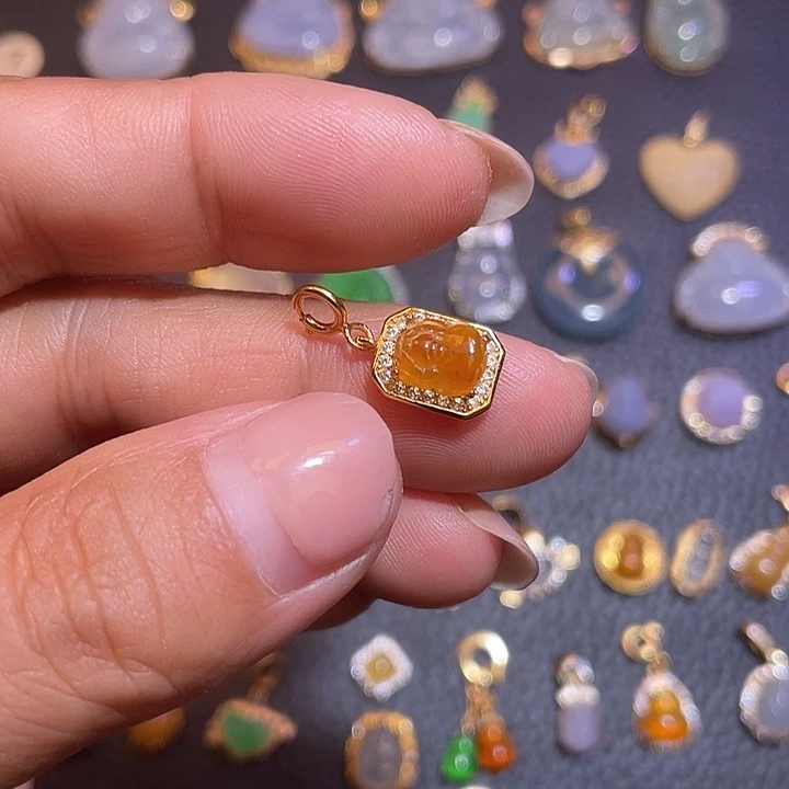 翡翠银S925镶嵌颈饰