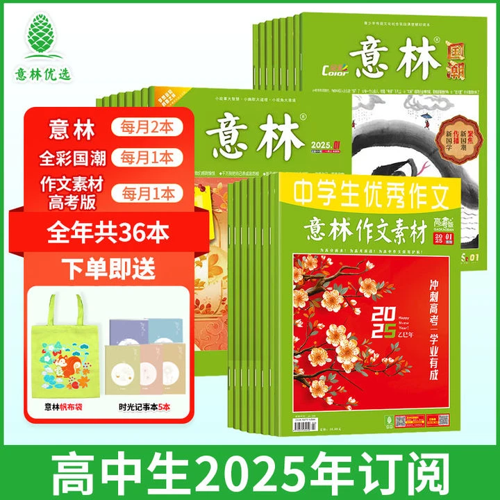 意林【高中生】2025年订阅 作文素材高考版+经典意林+国潮每月快递