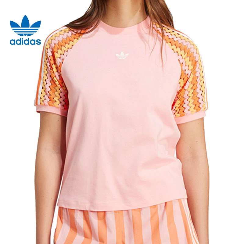 adidas阿迪达斯【环】三叶草女子运动休闲短袖T恤KC0769