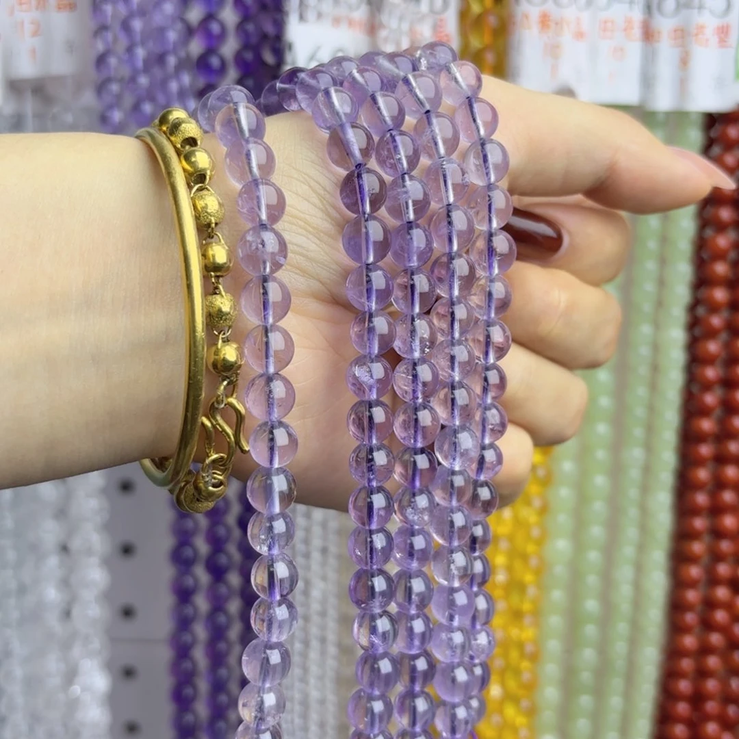 未镶嵌薰衣草紫水晶8m玛瑙/玉髓