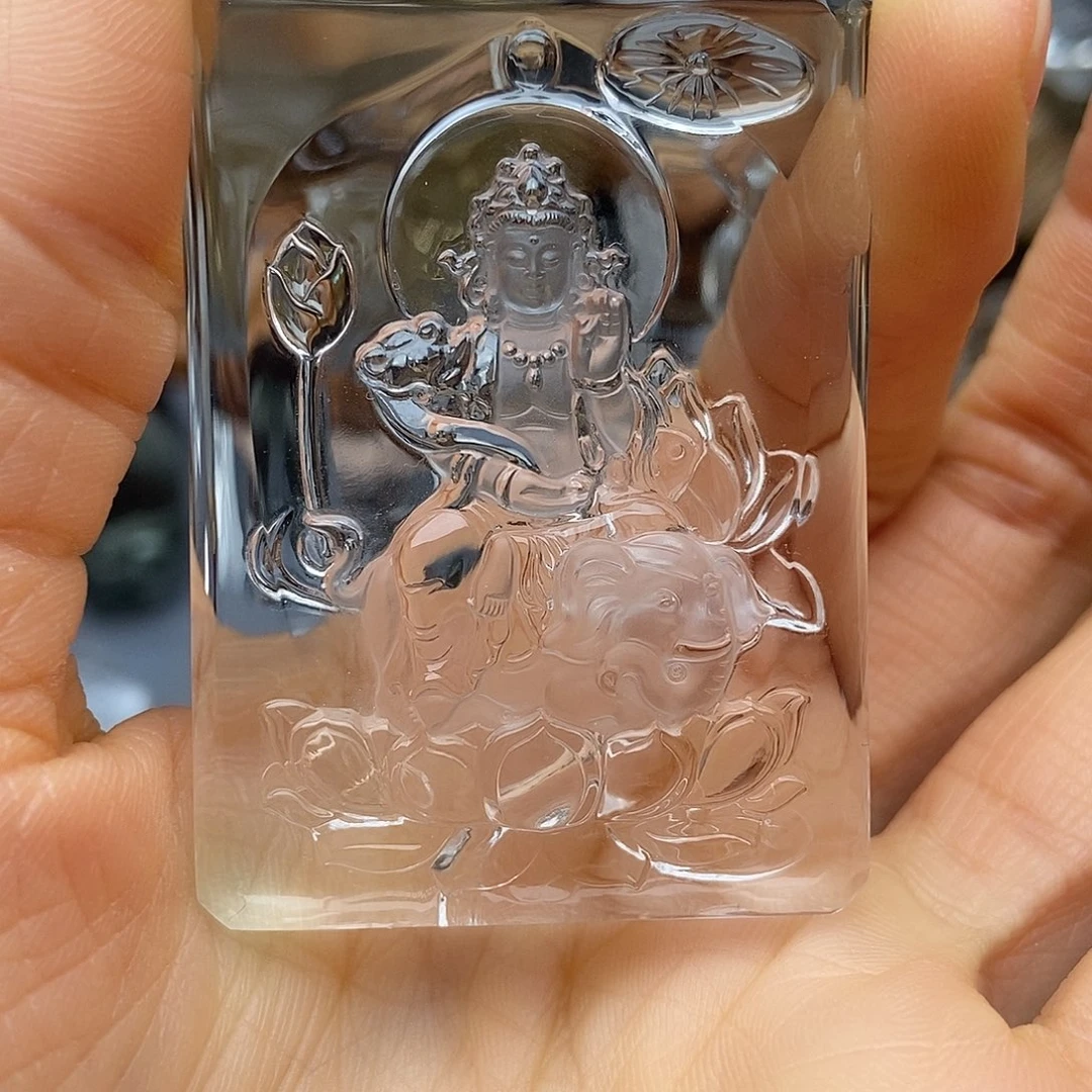 水晶未镶嵌颈饰吊坠