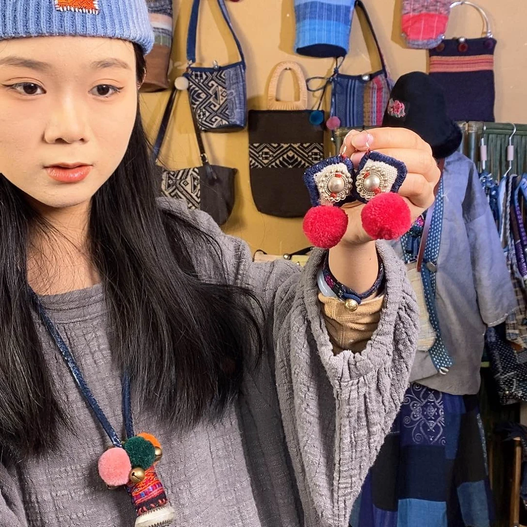 刺绣手工制作耳环