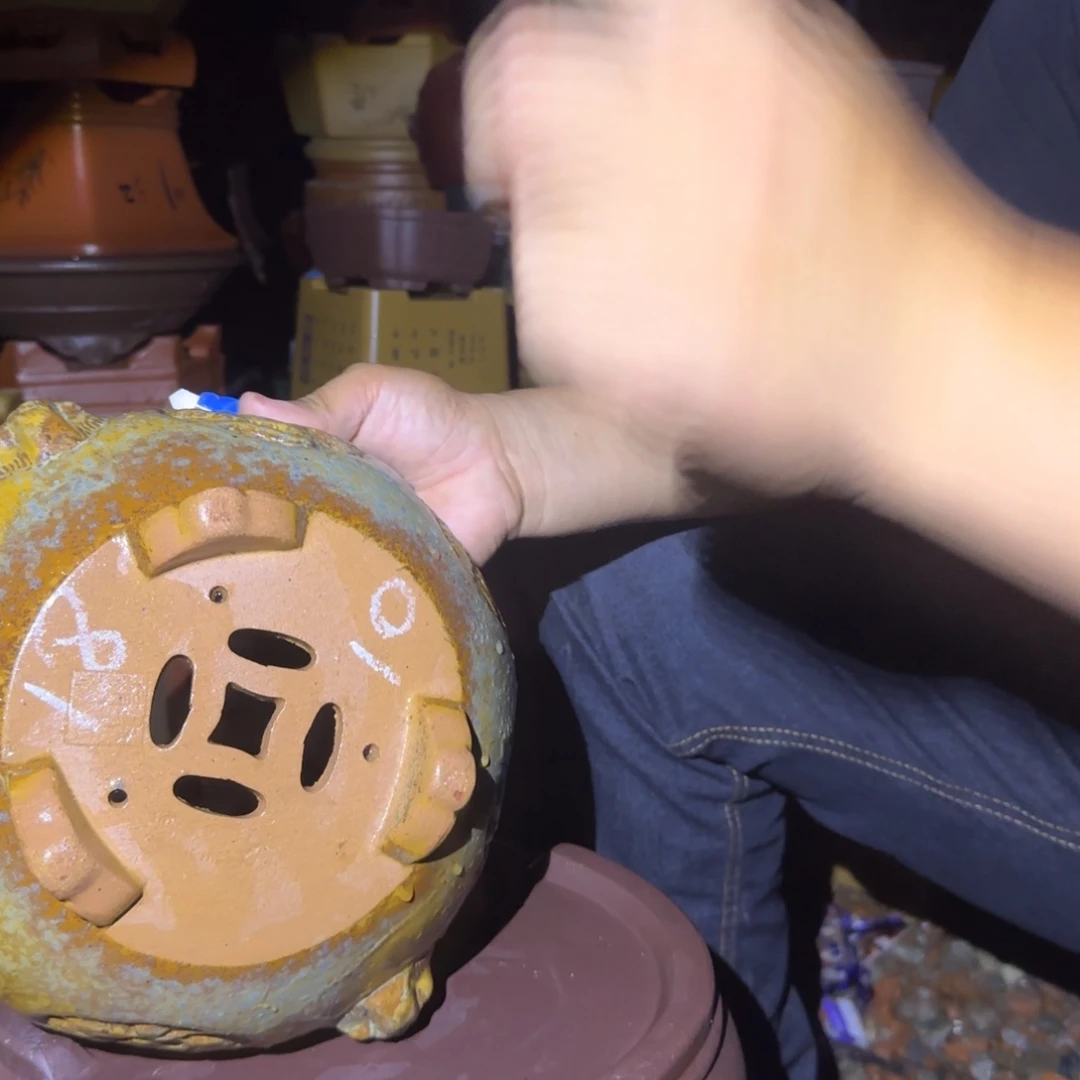 紫砂花盆紫砂花盆花盆盆景盆栽瑕疵