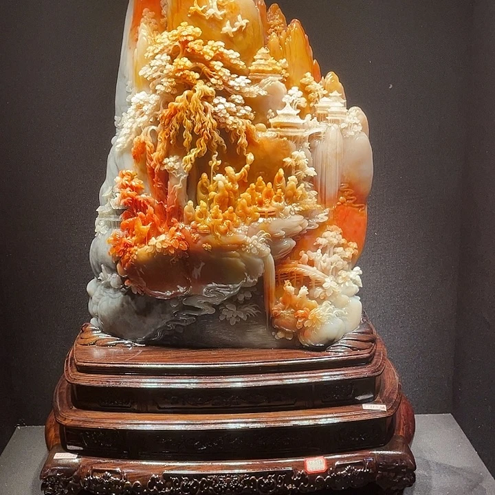 发***呆寿山石山水画欣赏