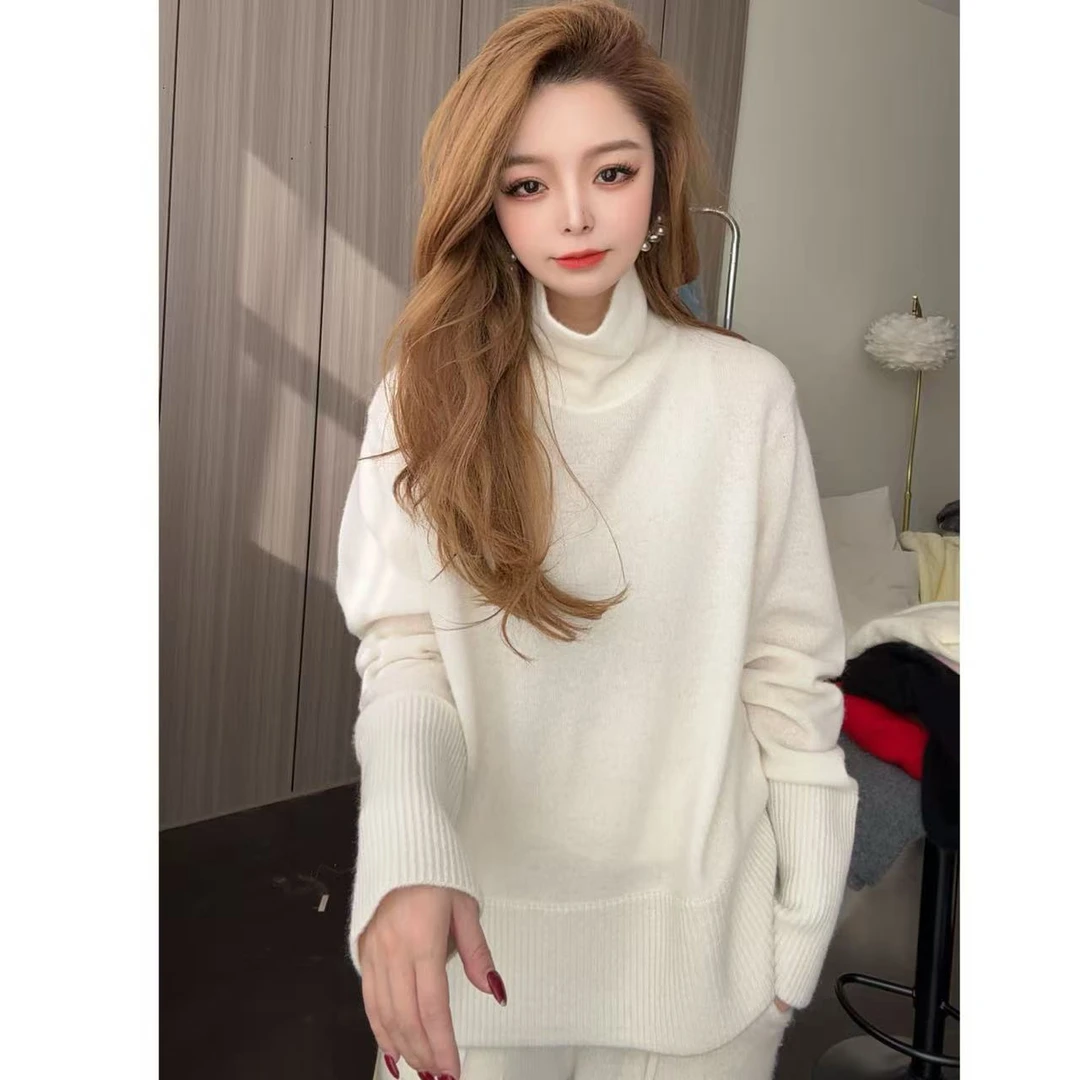【怒推~高领】255577秋冬韩系高领款收腰显瘦款羊绒衫百搭时尚