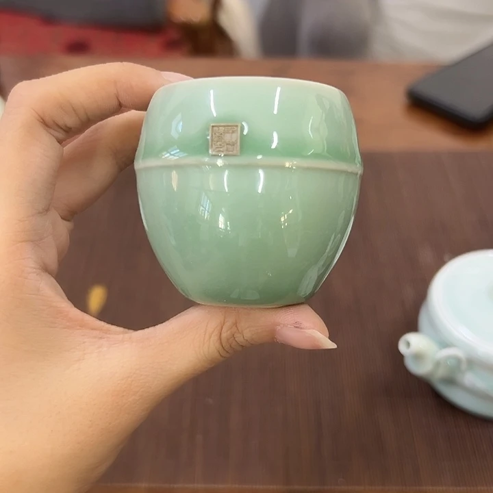 龙泉云间青瓷小米茶器
