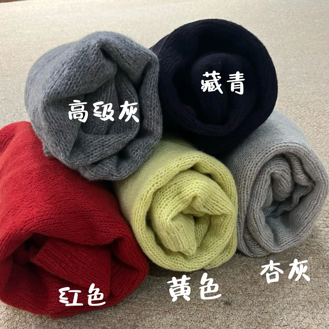 /苗苗家/『沐里留白』慵懒风圆领羊毛显瘦毛衣松弛感宽松上衣