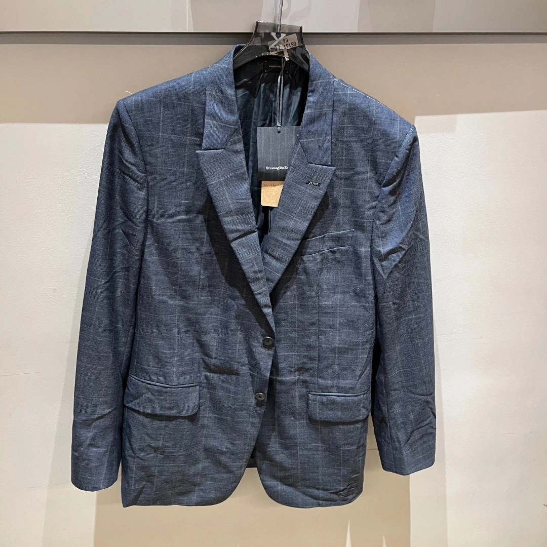 未使用 ZEGNA 160-180斤0816152杰尼亚西装外套JNY-0013/90%羊毛