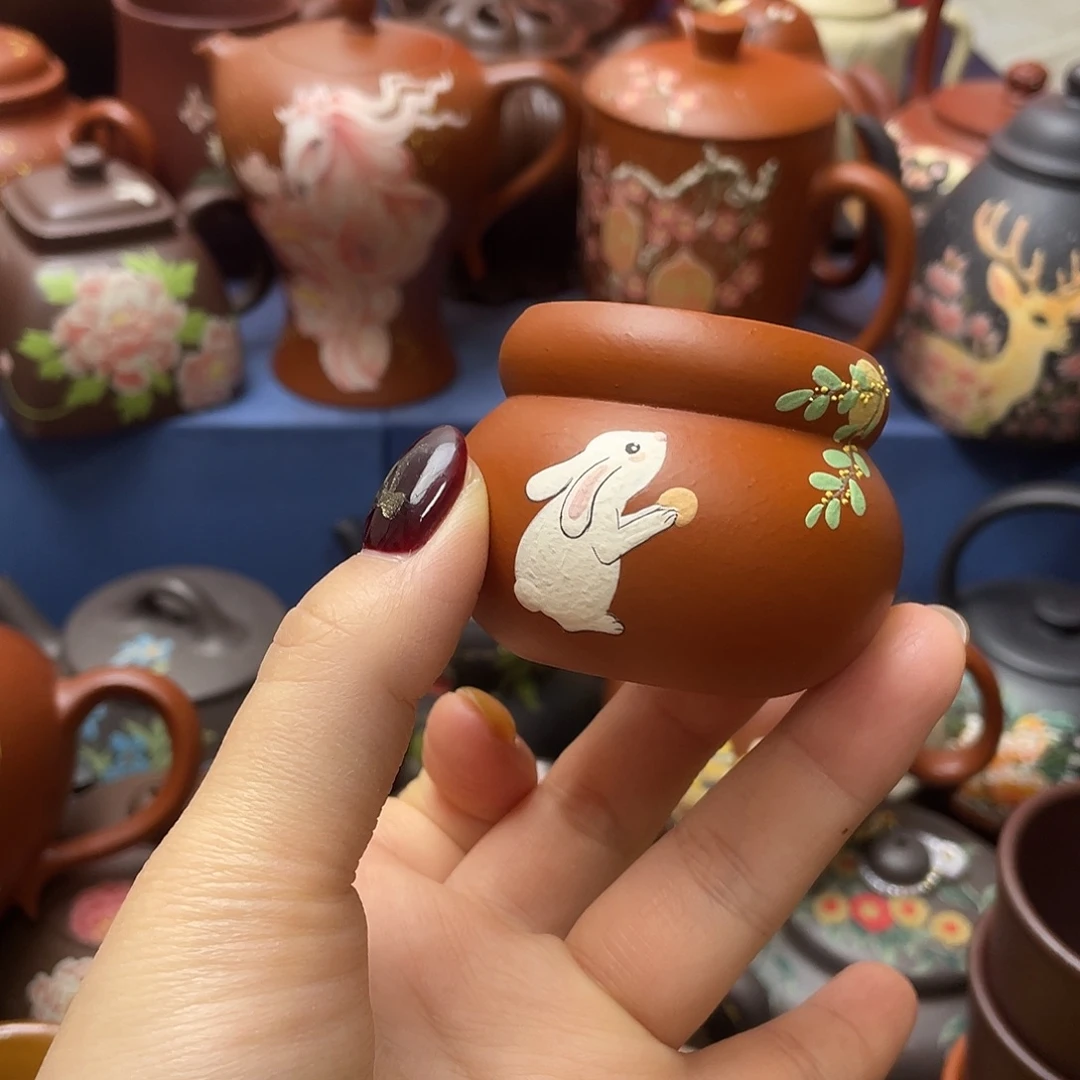 茶杯红泥紫砂主人杯60cc