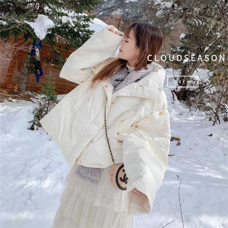 Cloud season金属纽扣可拆卸羽绒服 WA136