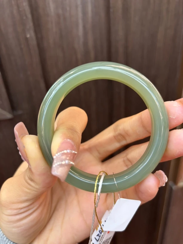 WT1027和田玉青海料手镯50.8圈口约43.80g