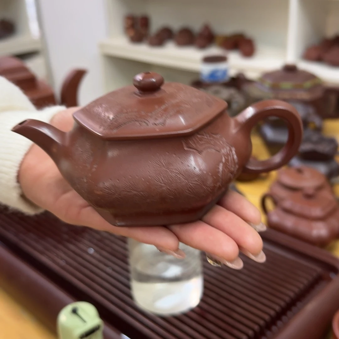 紫砂茶壶紫砂壶六方明炉200cc