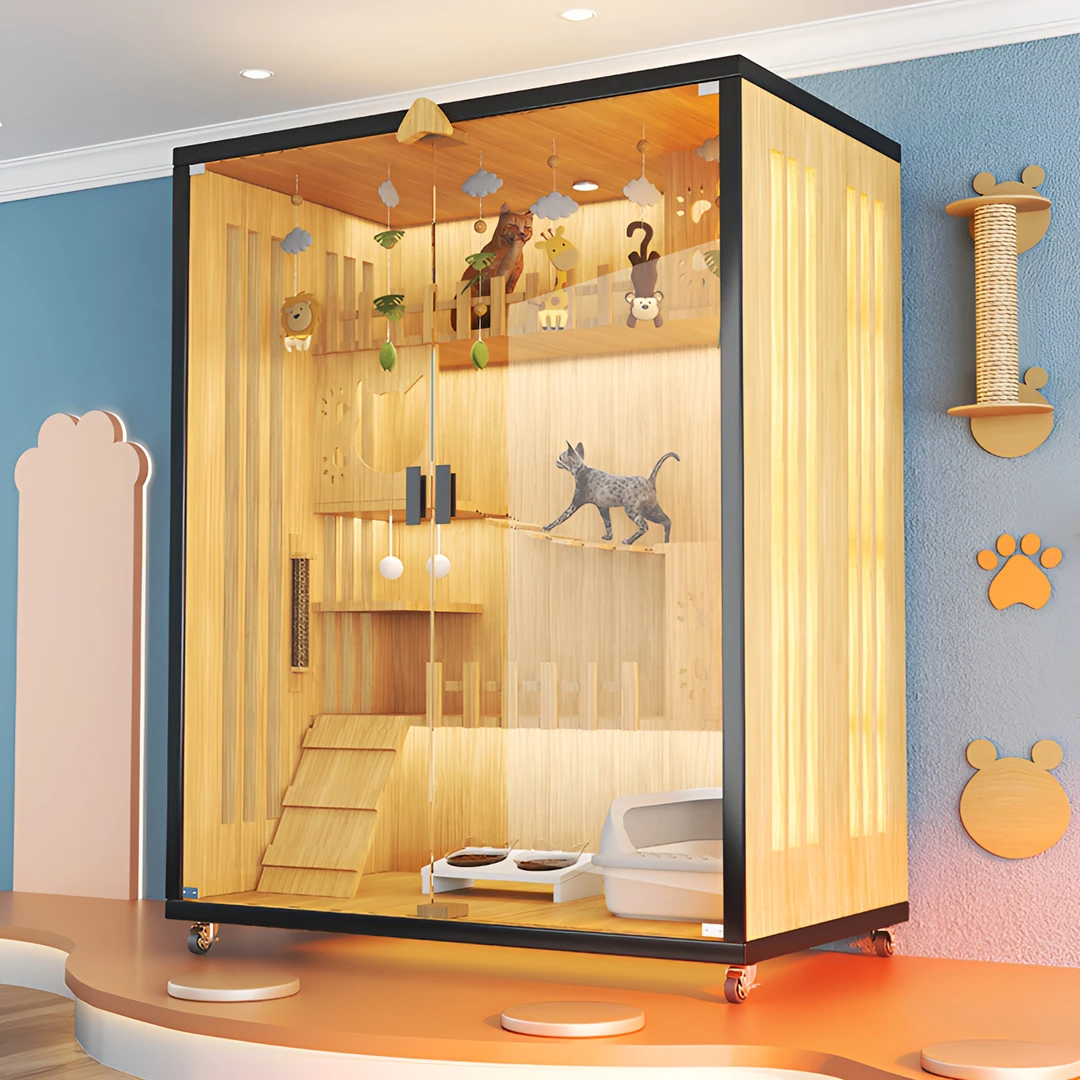 【宠物店同款】猫窝四季猫别墅猫笼子超大自由空间一体家用室内猫屋