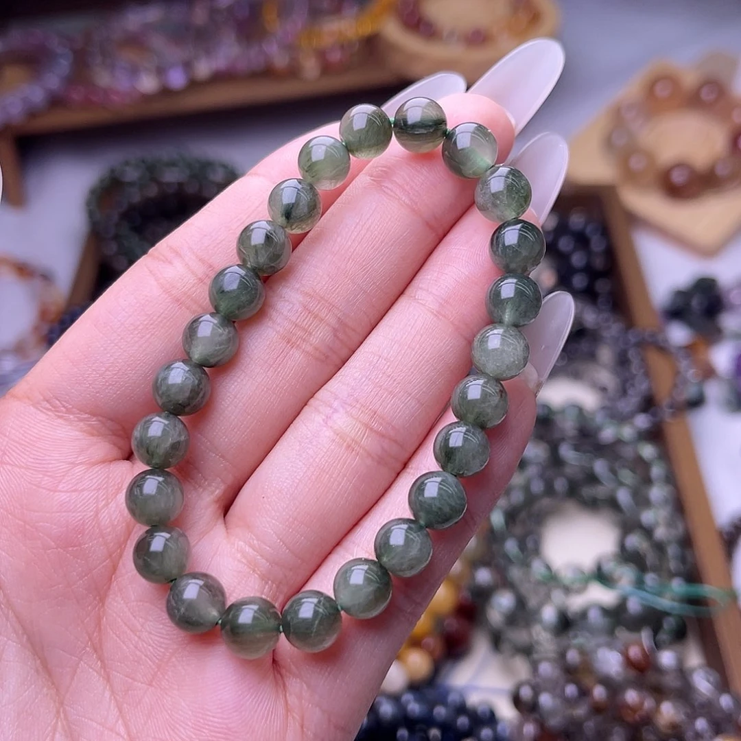 水晶手链未镶嵌老矿绿发