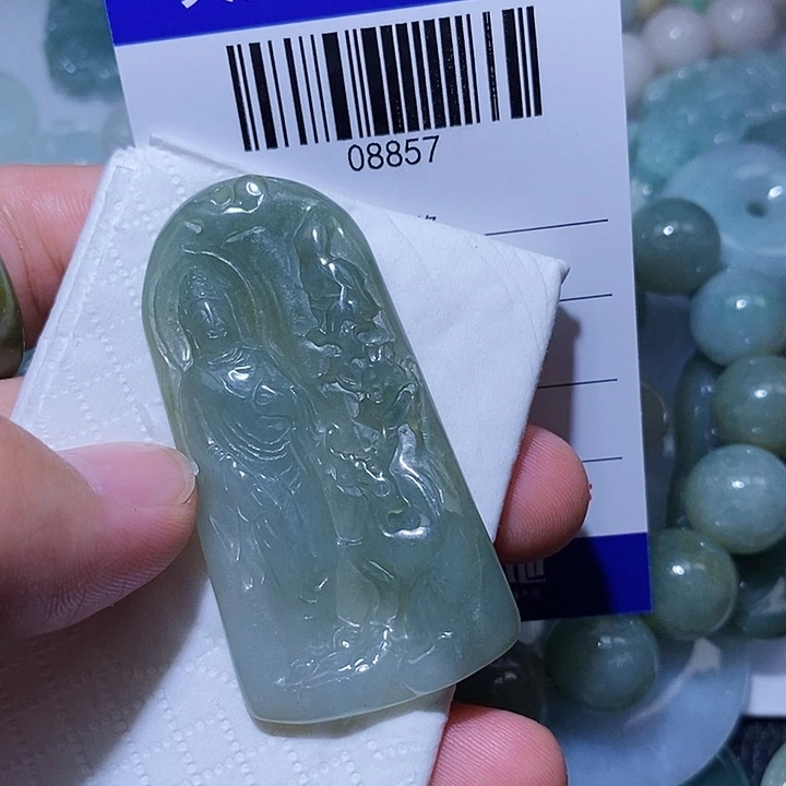 翡翠未镶嵌颈饰天光墟翡翠市场现金代购