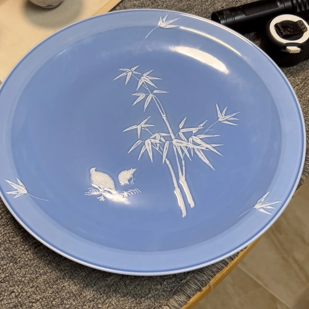 何***美盘子景德镇陶瓷颜色釉瓷盘