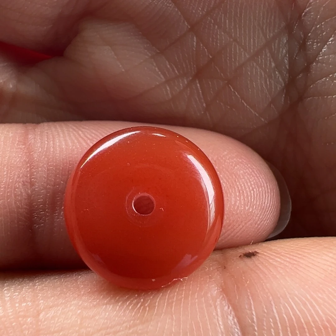 南红玛瑙平安扣12.9*6.1未镶嵌