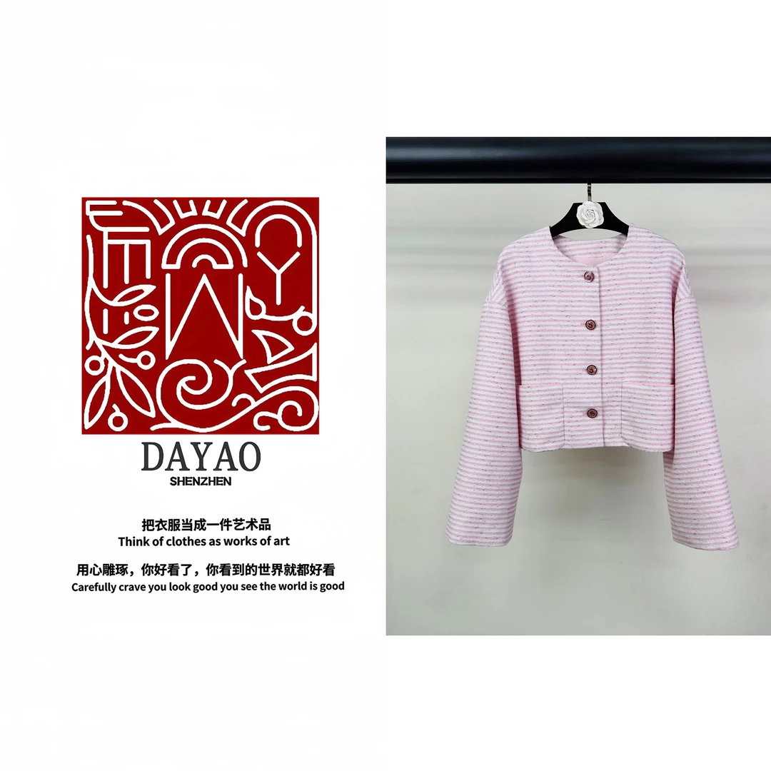 「DAYAO」新款休闲百搭名媛拼色设计感外套轻奢高端女装WYA247170