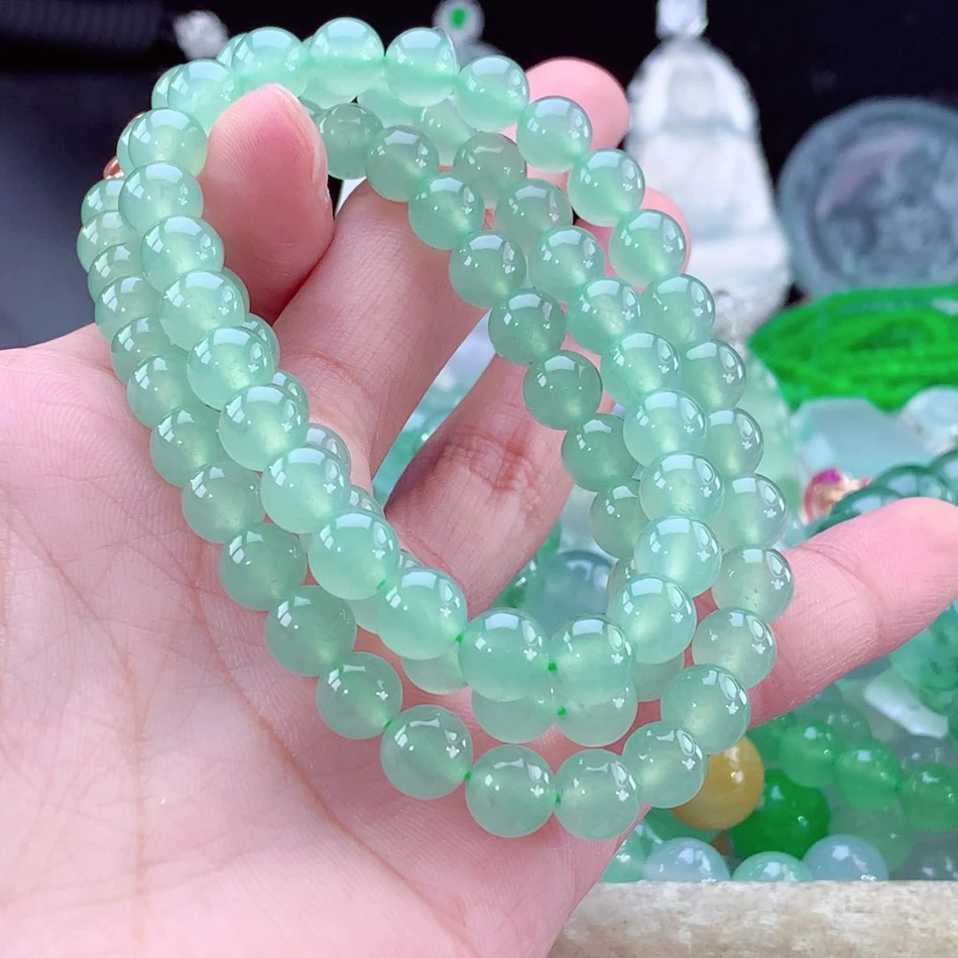 翡翠手链未镶嵌卡8mm