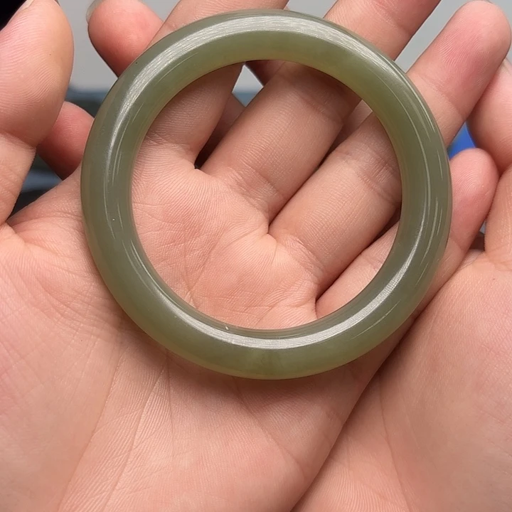 和田玉手镯未镶嵌和田玉手镯圈口55➕