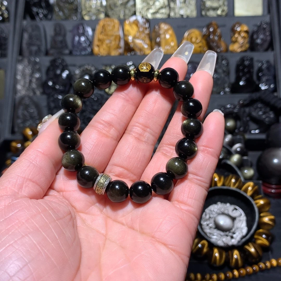 未镶嵌黑曜岩手链库**河