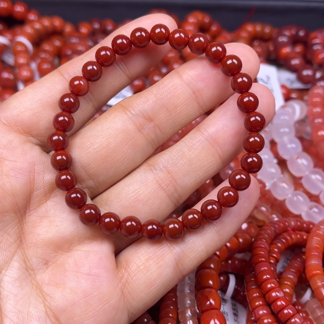 南红玛瑙未镶嵌手链