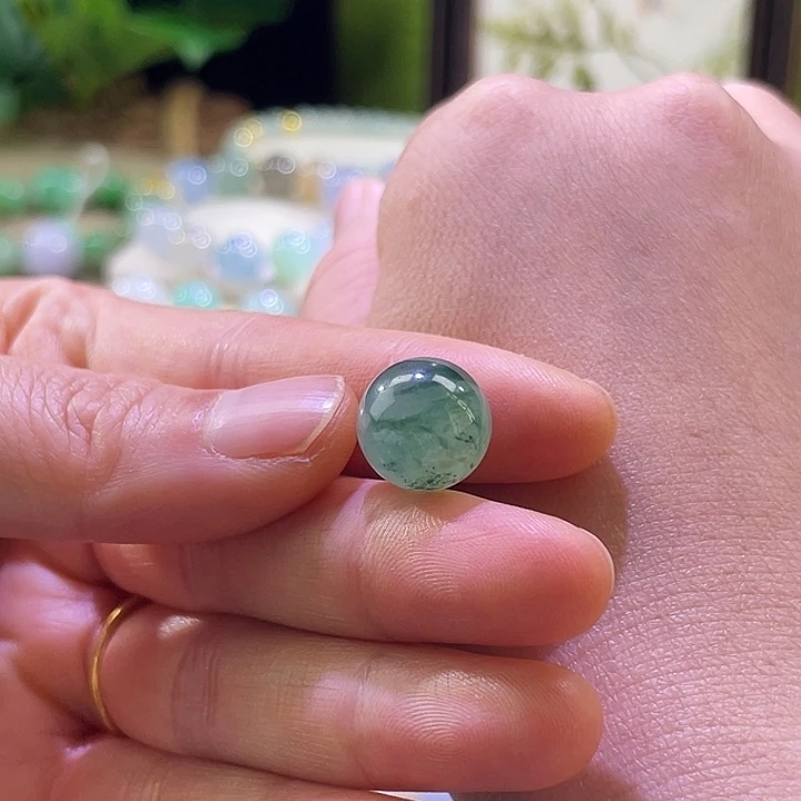 翡翠未镶嵌手串缅甸翡翠A货散珠卡12.5展示链接勿拍