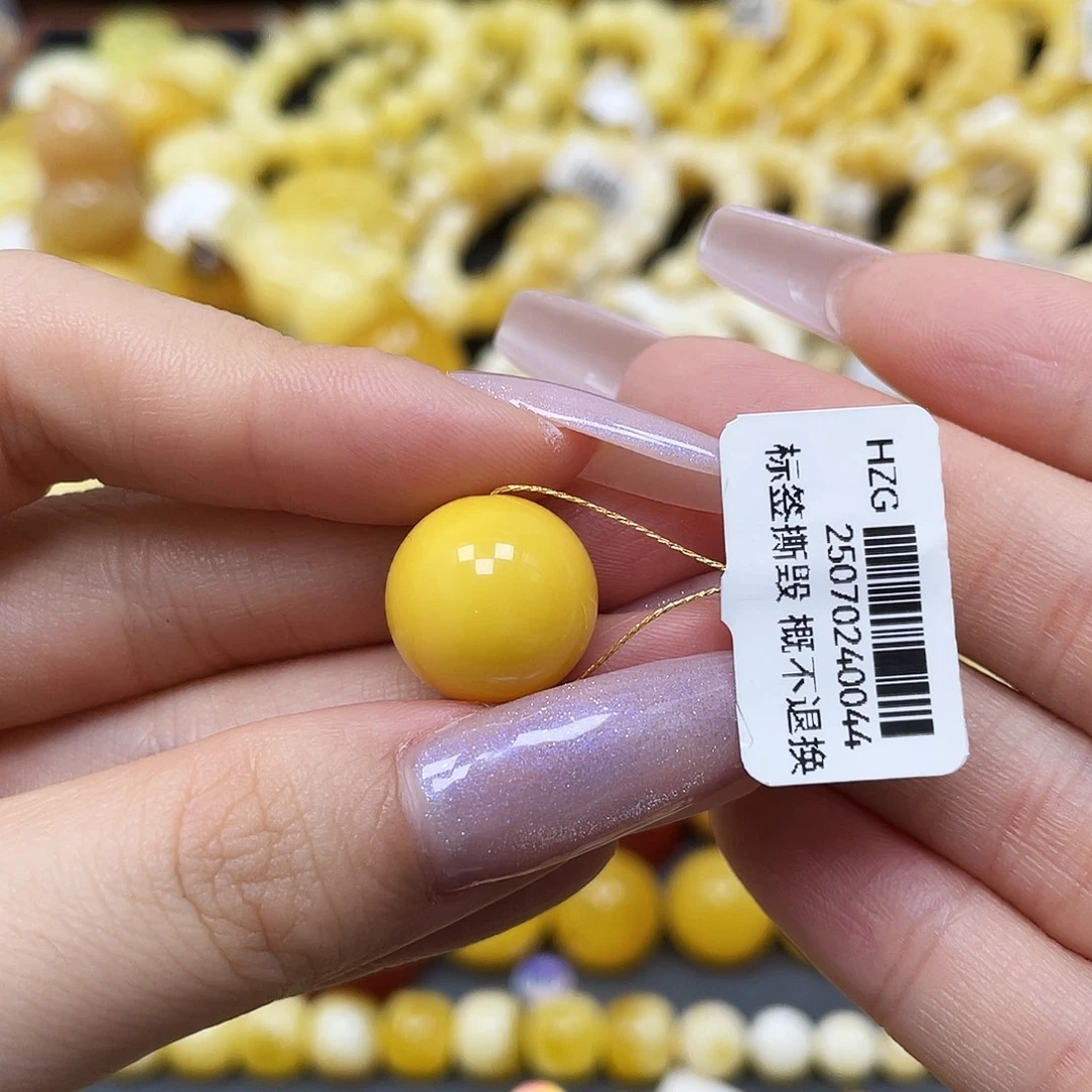 琥珀未镶嵌裸石圆珠14.6mm