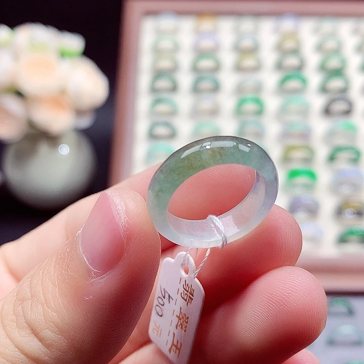 翡翠未镶嵌戒指13-14号