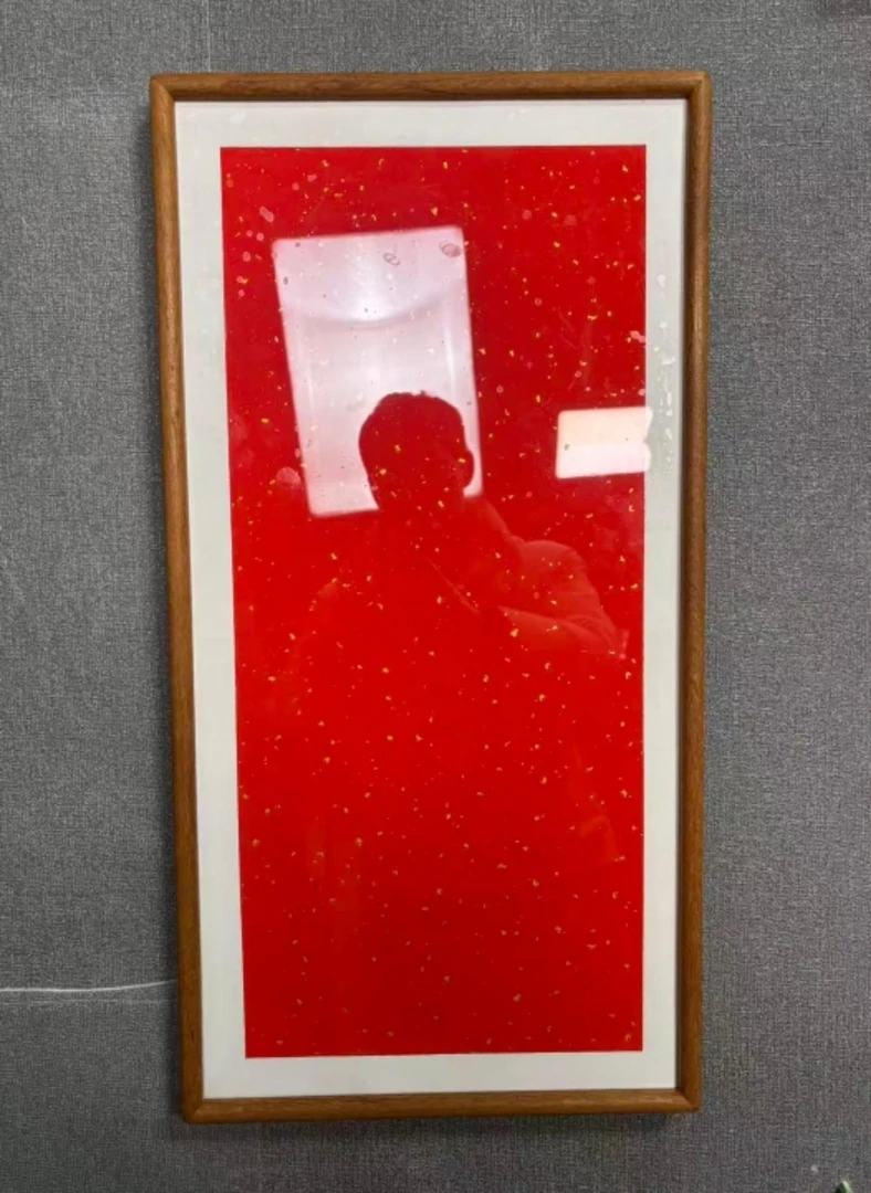 高端榫卯实木画框 外框33x66 默认带外白内红卡纸  不带镂空