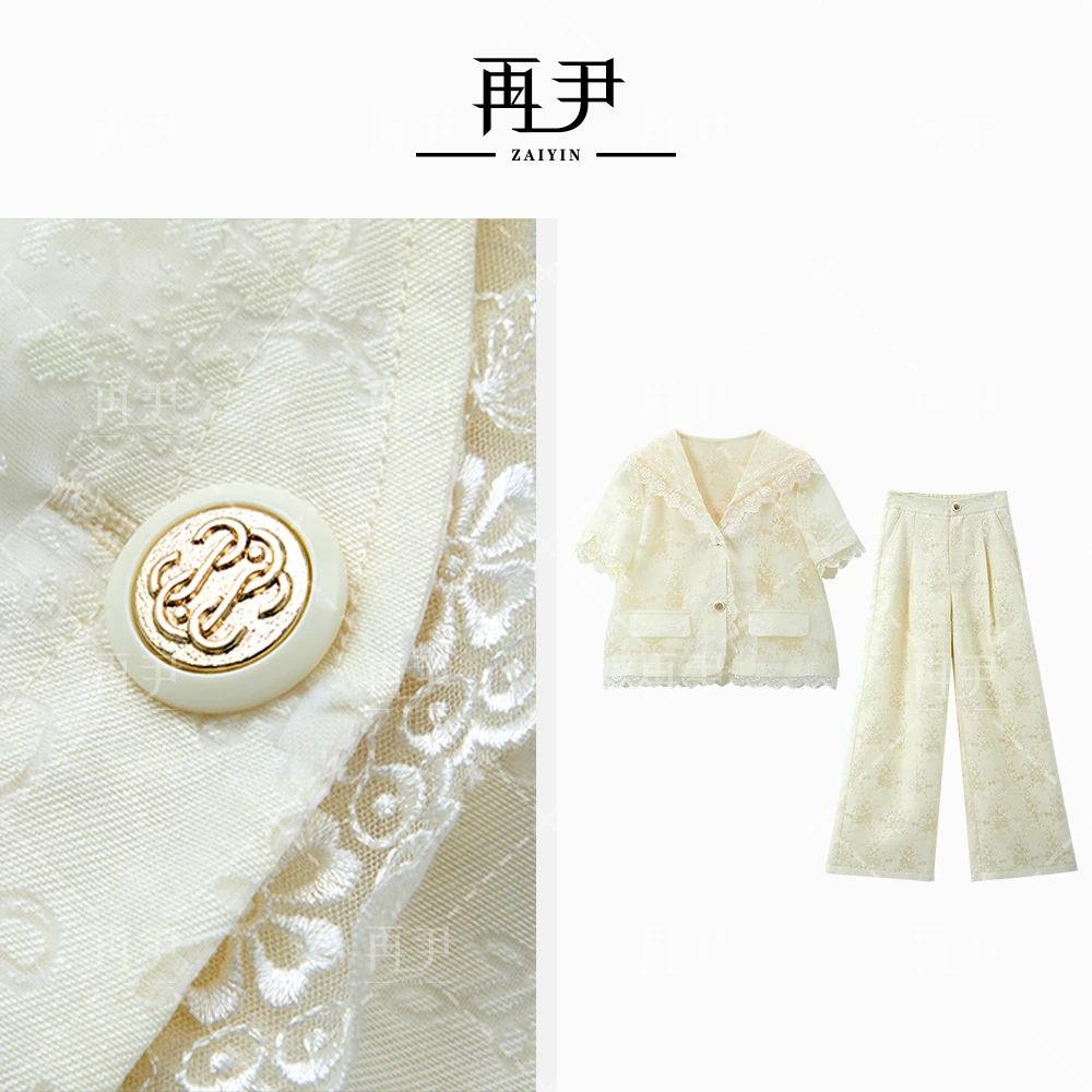 【慕枝南下】减龄小众夏季轻奢时尚设计感气质休闲套装GY25XT070309