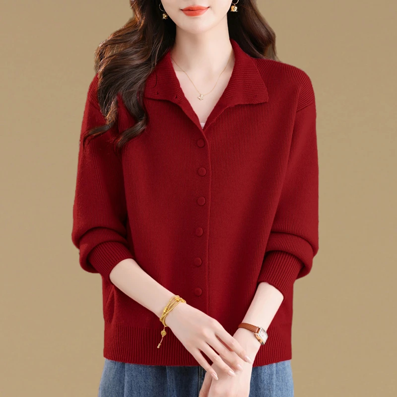 气质大码女装胖mm毛衣外套春秋2025新款宽松百搭针织开衫披肩上衣